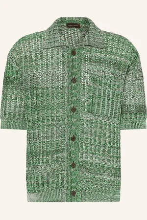 Roberto Collina Strickhemd Comfort Fit gruen
