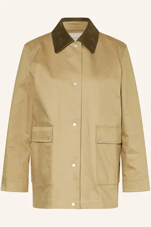 Vince Jacke Mit Leder beige