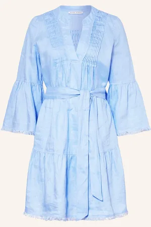 Heidi Klein Leinenkleid Hydra Mit Rüschen blau