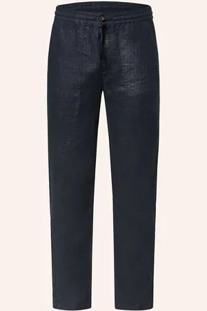 ECOALF Leinenhose Ethic Im Jogging-Stil Slim Fit blau
