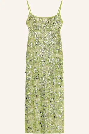 Baum und Pferdgarten Kleid Avani Mit Pailletten Und Glitzergarn gruen