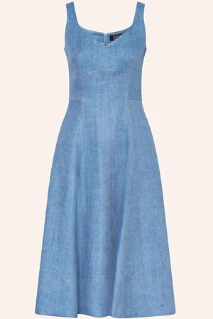 SLY 010 Addition Leinenkleid Freddie blau