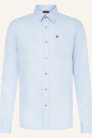 Napapijri Leinenhemd G-Linen Ls Regular Fit blau