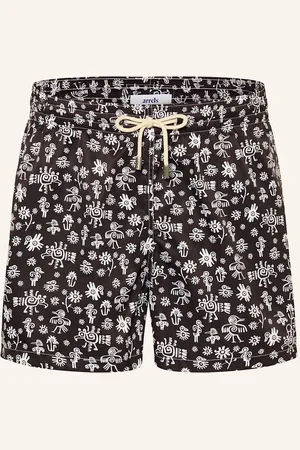 ARRELS Barcelona Badeshorts Black Mexican Birds × Marion Deuchars