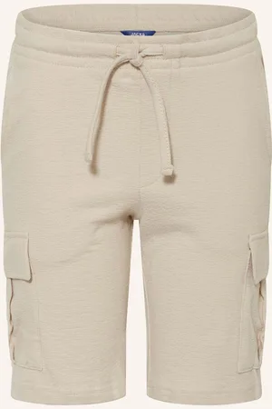 JACK & JONES Cargoshorts Aus Frottee beige
