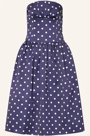 Self-Portrait Off-Shoulder-Kleid blau