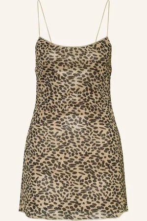 Oseree Strandkleid Animalier Lumiere Mit Glitzergarn braun