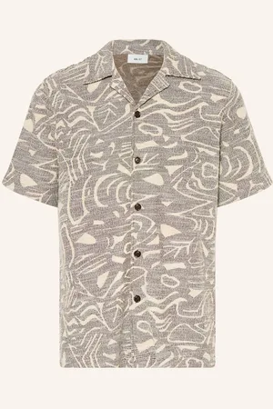 NN.07 Resorthemd Julio Regular Fit Aus Jersey beige
