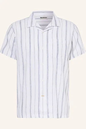 Barbour Resorthemd Comfort Fit Mit Leinen weiss