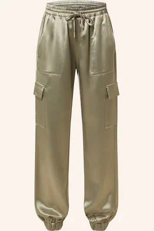 Guess Cargohose Marzia Aus Satin gruen