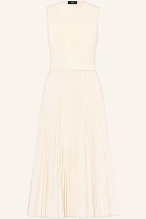 THEORY Kleid Im Materialmix weiss