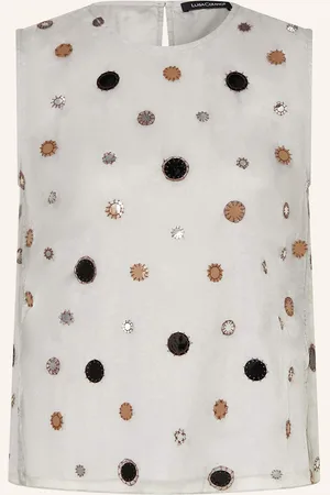 Luisa Cerano Blusentop Mit Pailletten grau