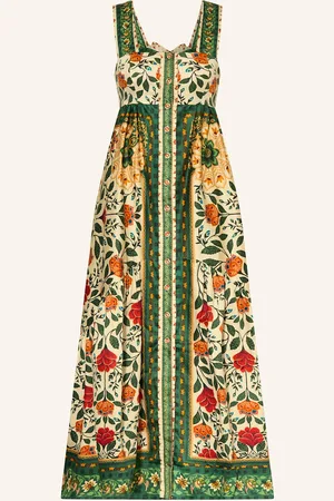 Farm Rio Kleid Garden Tapestry gruen