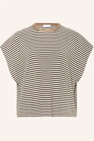 Brunello Cucinelli Strickshirt Mit Pailletten braun