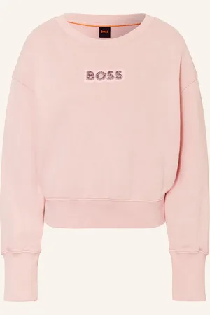 HUGO BOSS Sweatshirt Elay Mit Schmucksteinen rosa