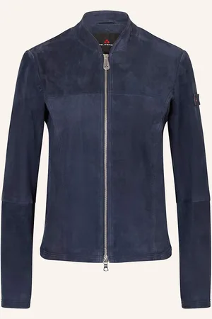 Peuterey Lederjacke blau
