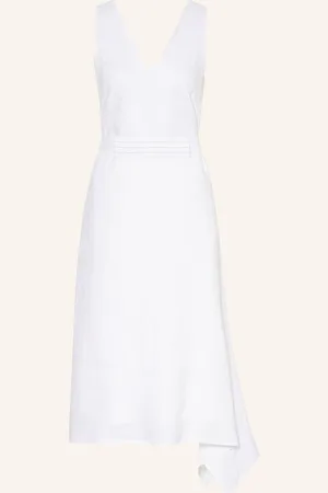 PESERICO SIGN Leinenkleid Mit Schmuckperlen