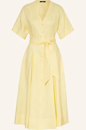 Max Mara Leinenkleid Assenzi gelb