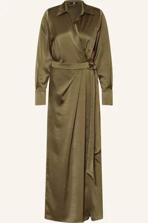 Riani Wickelkleid Aus Satin gruen