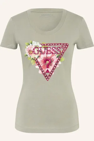 Guess T-Shirt Mit Schmucksteinen gruen