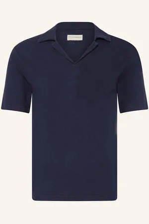 OFFICINE GENERALE Jersey-Poloshirt Simon blau