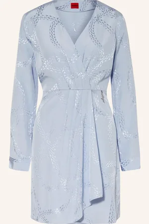 HUGO BOSS Kleid Kanelo In Wickeloptik blau