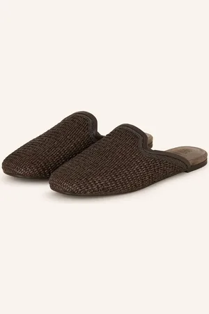 Brunello Cucinelli Mules Mit Schmucksteinen braun
