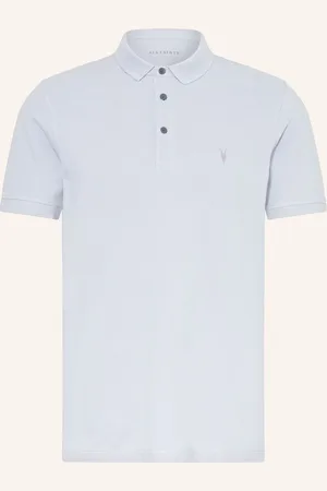 AllSaints Piqué-Poloshirt Reform Slim Fit blau