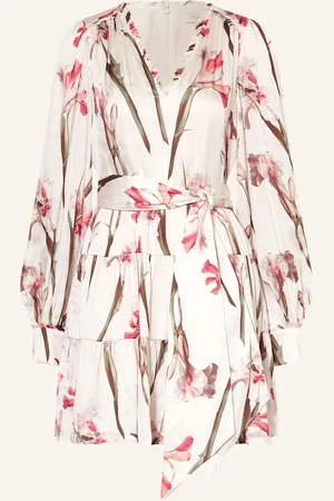 Ted Baker Satinkleid Cuiaba Mit Rüschen weiss