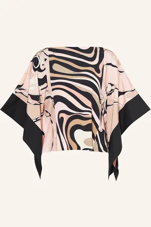 Puccini Blusenshirt Aus Satin schwarz