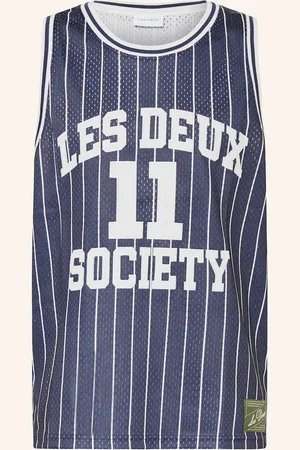 Les Deux Tanktop Silas Aus Mesh blau
