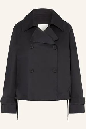 Duno Cropped-Trenchcoat blau