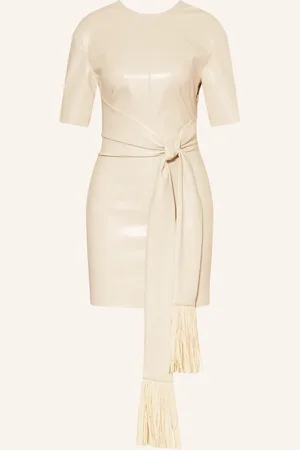 Nanushka Kleid Maryl In Lederoptik beige