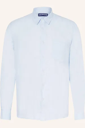 Vilebrequin Leinenhemd Regulrar Fit blau