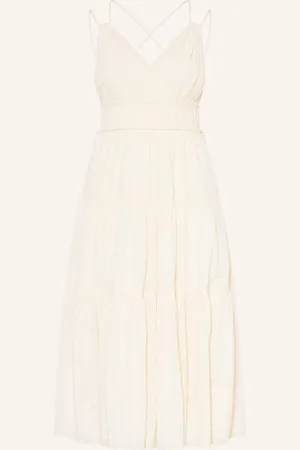 ULLA JOHNSON Kleid Freya Mit Spitze weiss