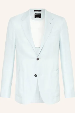 Ermenegildo Zegna Sakko Extra Slim Fit Mit Leinen blau