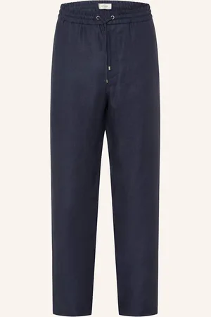 Agnona Leinenhose Regular Fit blau
