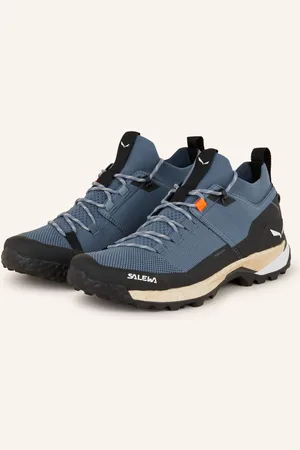 Salewa Wanderschuhe Puez Knit Powertex blau
