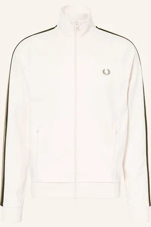 Fred Perry Jerseyjacke weiss
