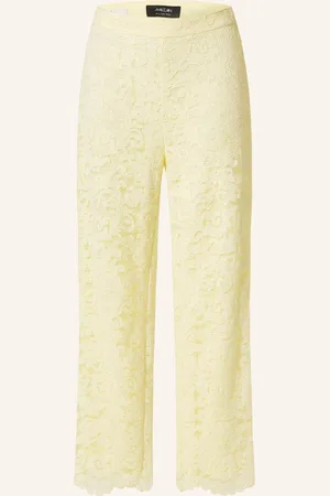 Marc Cain Spitzenhose Fria Mit Pailletten gelb