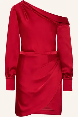 Simkhai One-Shoulder-Kleid Cameron Aus Satin rot