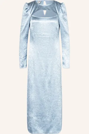 Baum und Pferdgarten Kleid Aneto Mit Cut-Out blau
