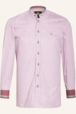 Hammerschmid Trachtenhemd Slim Fit Mit Stehkragen weiss