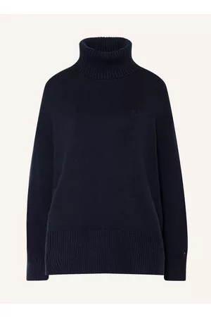 Tommy Hilfiger Damen Rollkragenpullover - Rollkragenpullover blau