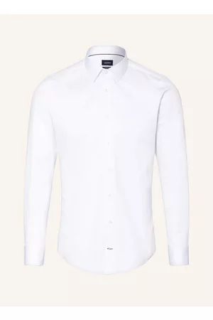 JOOP! Herren Business Hemden - Hemd Slim Fit Mit Umschlagmanschette weiss