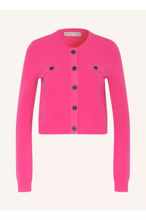 Michael Kors Damen Crop Pullover - Cropped-Strickjacke pink