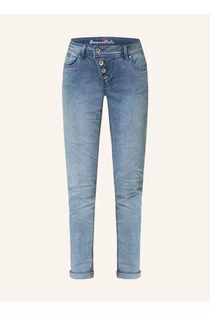 Buena Vista Damen Slim Jeans - Skinny Jeans Malibu blau