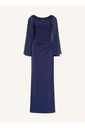 Vera Mont Damen Kleider - Abendkleid Mit Pailletten blau