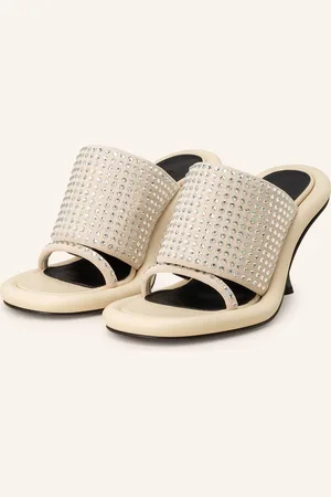 J.W.Anderson Mules Bumper Mit Schmucksteinen beige