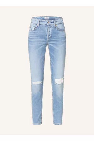 Cambio Damen Skinny Jeans - 7/8-Jeans Paris blau